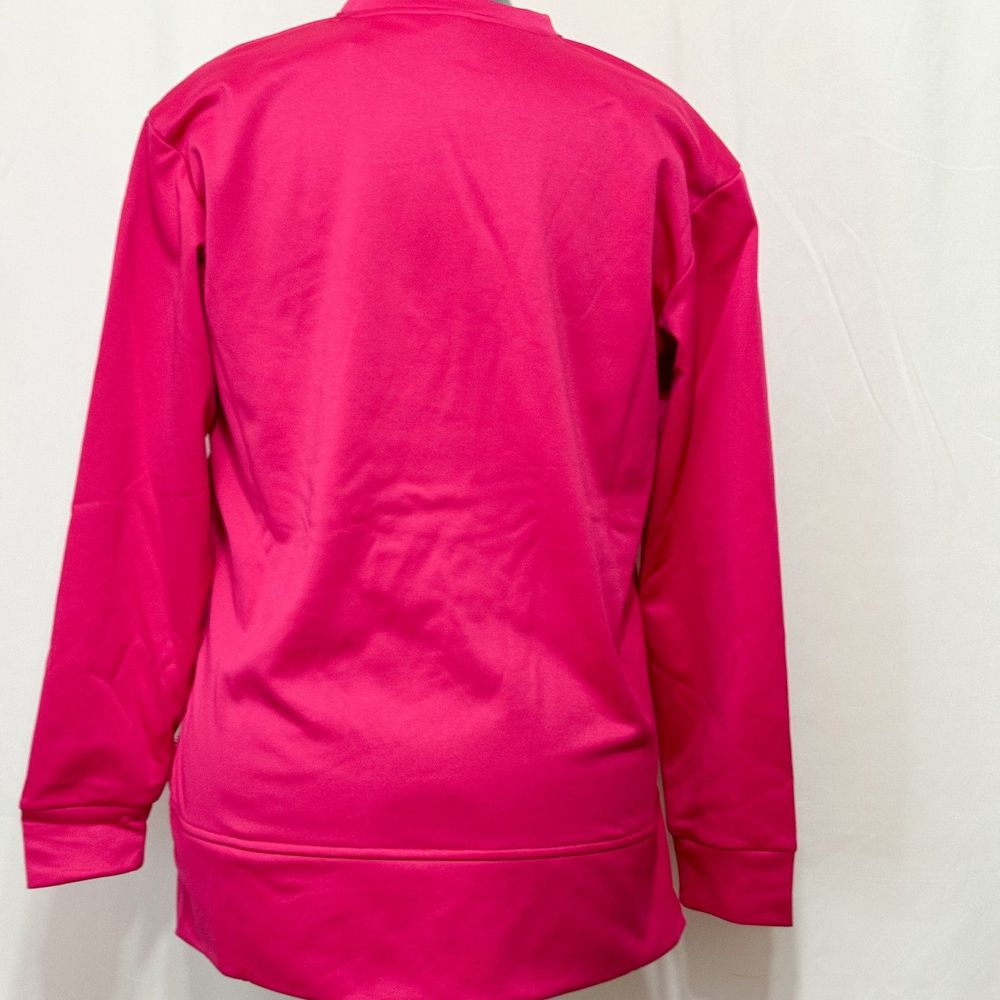 Adidas NWT Sz M Magenta Vivid Red Women's Aeroready Crew Neck Sweater - Picture 6 of 13